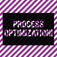 Text sign showing Process Optimization. Business photo text improves the processes and takes them to a high level Narrow Diagonal Stripe Seamless Pattern of Violet and White Alternate Color