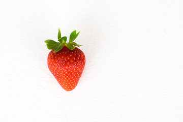 One berry of ripe strawberry.