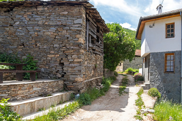 Fototapeta na wymiar Kosovo Village with nineteenth century houses, Plovdiv Region, Bulgaria