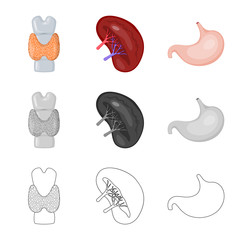 Vector design of biology and scientific symbol. Collection of biology and laboratory stock symbol for web.