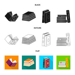 Vector design of training and cover sign. Collection of training and bookstore vector icon for stock.