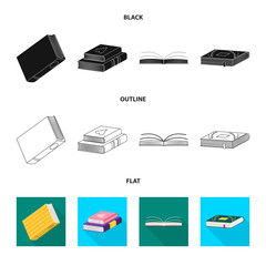 Vector illustration of training and cover logo. Set of training and bookstore stock symbol for web.