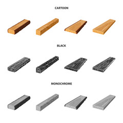 Vector illustration of tree and raw logo. Collection of tree and construction vector icon for stock.