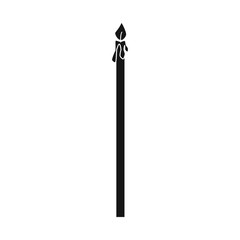 Vector design of candle and church icon. Set of candle and lit vector icon for stock.