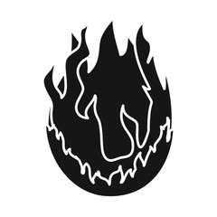 Vector illustration of egg and dragon symbol. Set of egg and fiery stock vector illustration.