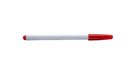 Red pen on a white background
