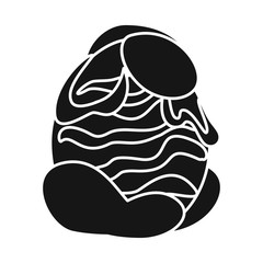 Vector illustration of egg and dragon symbol. Set of egg and cold stock vector illustration.