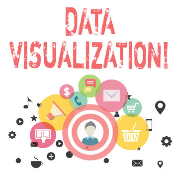 Text sign showing Data Visualization. Business photo showcasing representation of information in the form of a chart photo of Digital Marketing Campaign Icons and Elements for Ecommerce