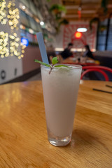 Cocktails in a glass made in a resturant
