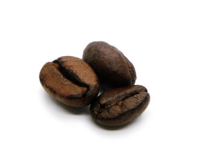 coffee beans isolated on white background
