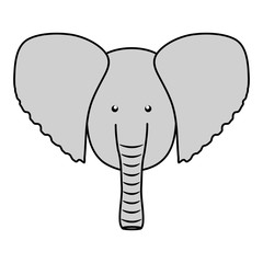 cute elephant woodland animal character