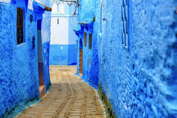 Chefchaouen, a city with blue painted houses. A city with narrow, beautiful, blue streets.