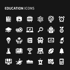 Education Vector Icon Set.