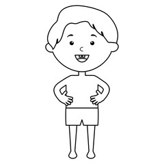 little boy with swimsuit character