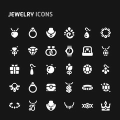 Jewelry Vector Icon Set.
