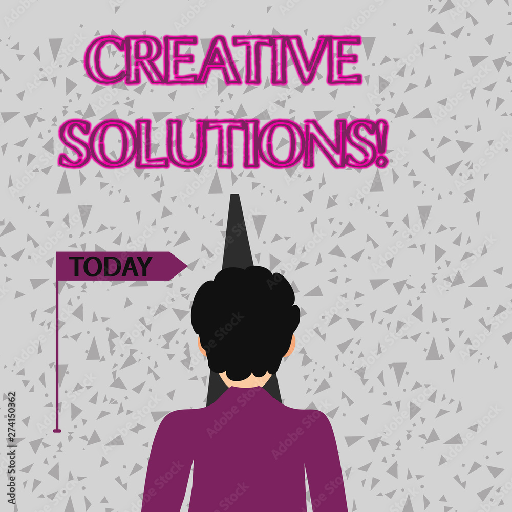Fototapete word writing text creative solutions. business photo showcasing mental process of creating unique so