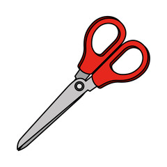 scissors cut school supply icon