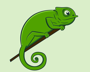 Chameleon graphic vector illustration