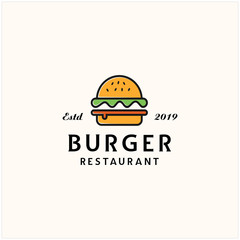 burger logo template illustration vector icon download	