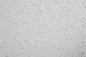 water drops on gray background