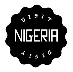 NIGERIA black stamp on white