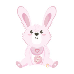 baby shower symbol and rabbit design