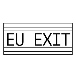 EU EXIT black stamp on white