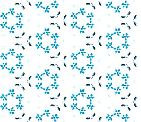 Blue Geometric Watercolor. Seamless Pattern.Surface Ornament.