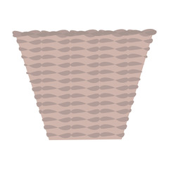 ethnic straw basket isolated icon