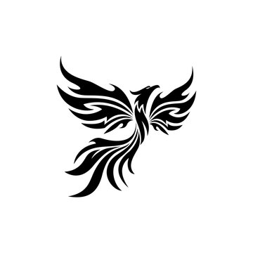 Phoenix Logo template stand alone for your company in black and white