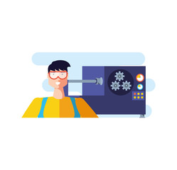 Isolated avatar of professional worker design