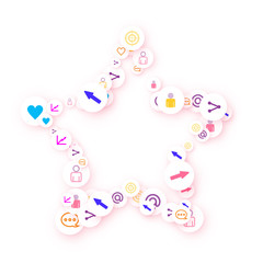 Social media marketing, Communication concept.