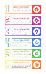 Infographic concept design, modern and colorful, with icons. Easy to customize template. EPS 10.