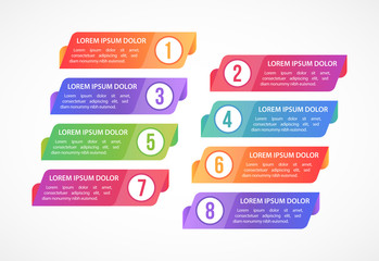 Infographic concept design, modern and colorful, with icons. Easy to customize template. EPS 10.