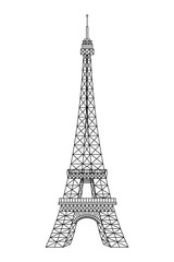 Fototapeta na wymiar tower eiffel structure french icon