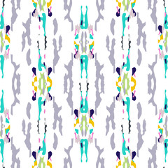 ikat seamless geometric pattern shibori