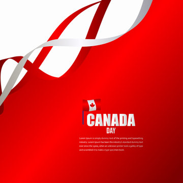 Canada Independent Day Celebration Design Illustration Vector Template