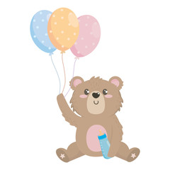 baby shower symbol and bear design