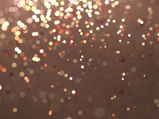 Abstract Illustration - Glowing Orange Particles, soft shapes with blurred background. Magical fantasy background image, vibrant transparent glowing spots. Colored circles, digital modern artwork.