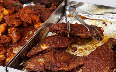 Indian street food fried small pomprets fish curry,ready to serve         