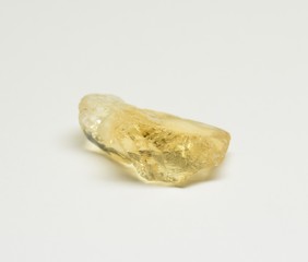 Citrine raw gemstone drilled as pendant