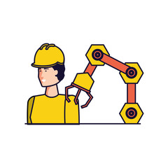 Isolated avatar of professional worker design