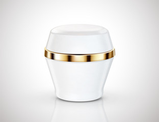 White color cream jar