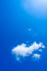 Fototapeta na wymiar 【写真素材】 青空　空　雲　初夏の空　背景　背景素材　6月　コピースペース　