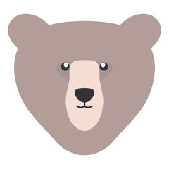 cute bear grizzly animal character