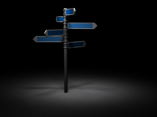 先行きが不安な道標