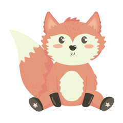 Isolated fox cartoon design vector illustration