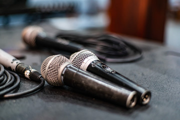 Obraz premium microphone on a background