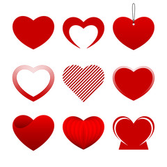 Red hearts collection