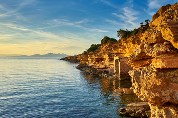 Sunset View At Playa Cala Camp Vells - Majorca Spain